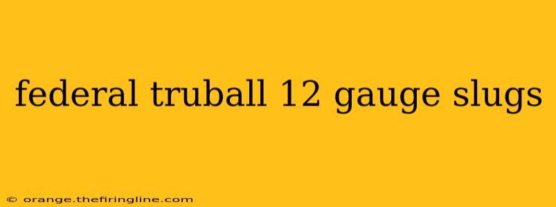 federal truball 12 gauge slugs