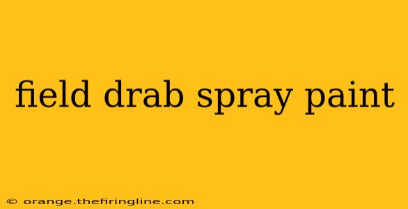 field drab spray paint