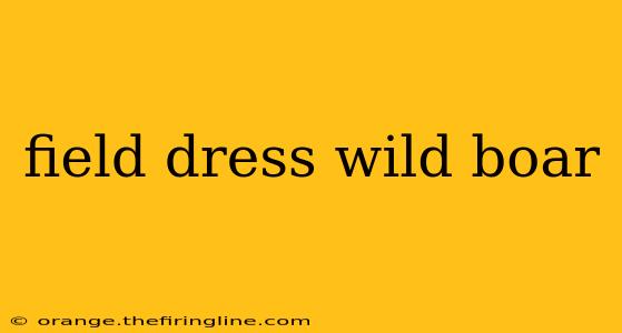 field dress wild boar