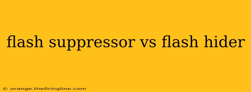 flash suppressor vs flash hider