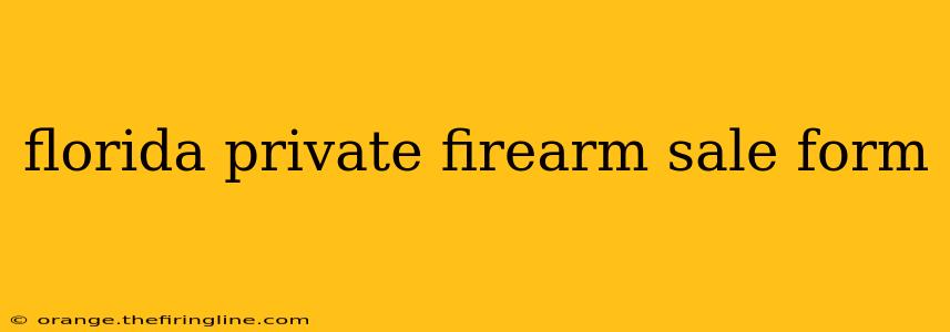 florida private firearm sale form