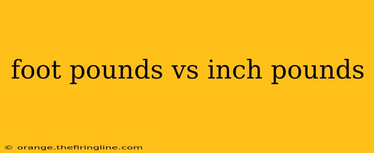 foot pounds vs inch pounds