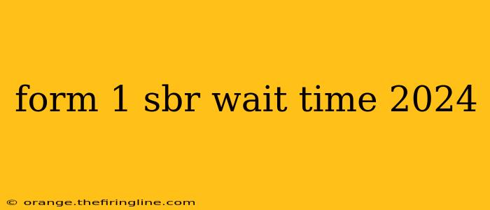 form 1 sbr wait time 2024