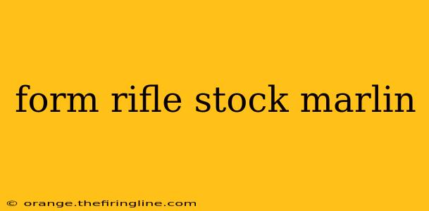 form rifle stock marlin