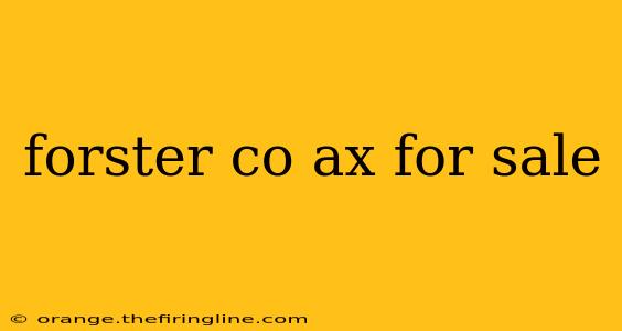 forster co ax for sale