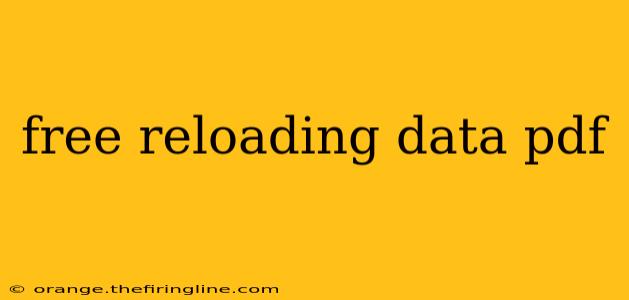 free reloading data pdf