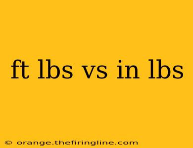 ft lbs vs in lbs