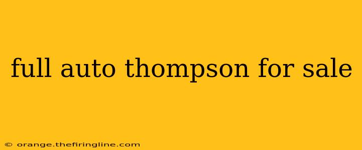 full auto thompson for sale