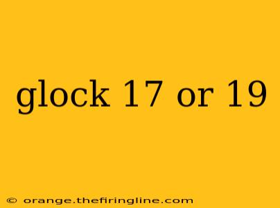 glock 17 or 19