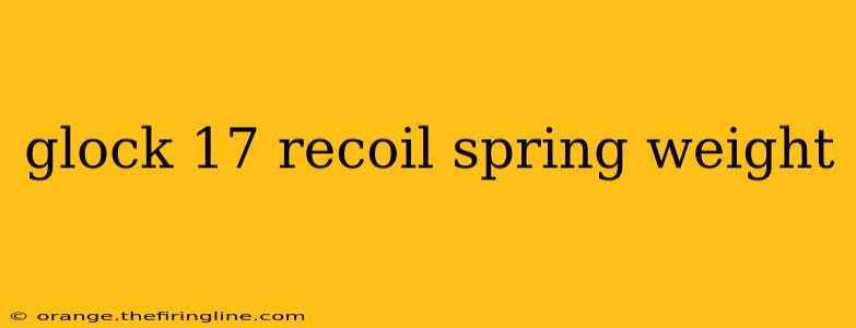 glock 17 recoil spring weight