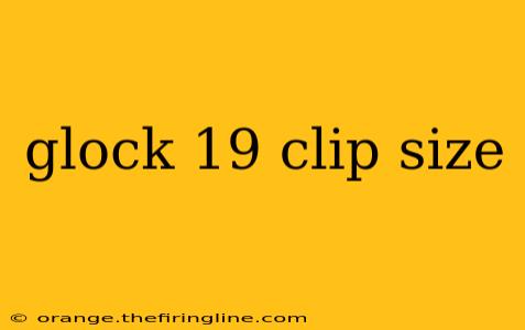 glock 19 clip size