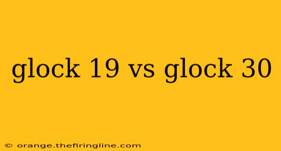 glock 19 vs glock 30