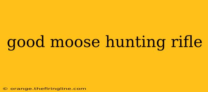 good moose hunting rifle