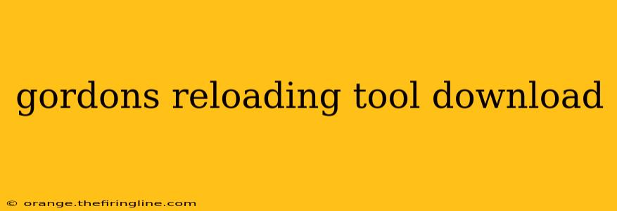 gordons reloading tool download