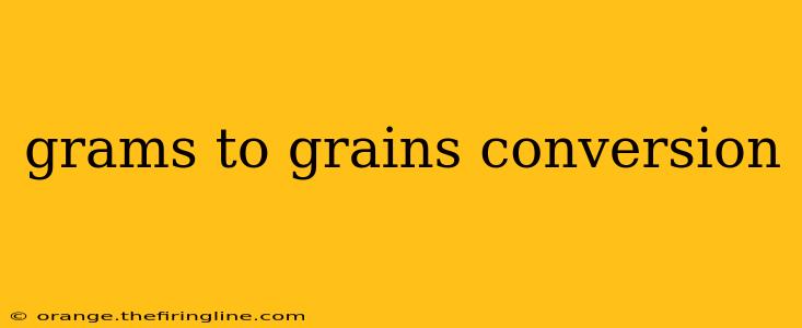 grams to grains conversion