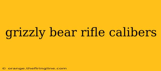 grizzly bear rifle calibers