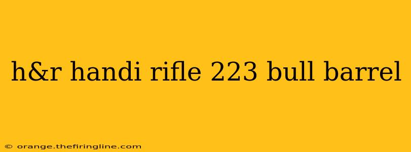 h&r handi rifle 223 bull barrel