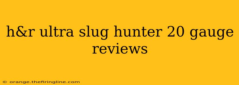 h&r ultra slug hunter 20 gauge reviews