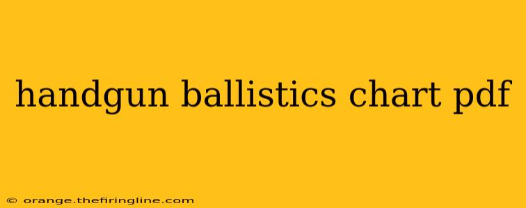 handgun ballistics chart pdf