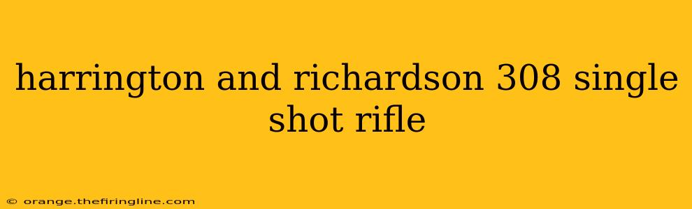 harrington and richardson 308 single shot rifle