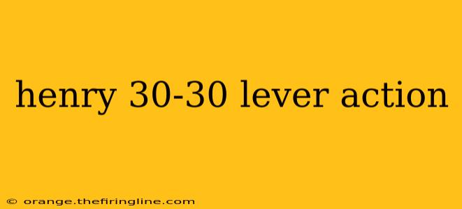 henry 30-30 lever action