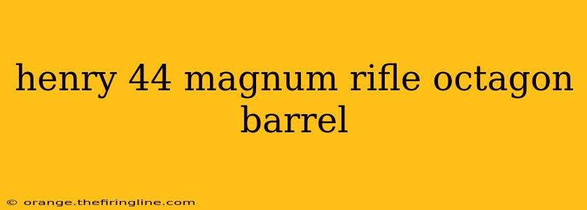 henry 44 magnum rifle octagon barrel