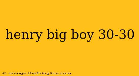 henry big boy 30-30