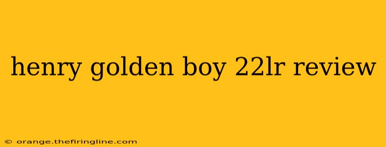 henry golden boy 22lr review