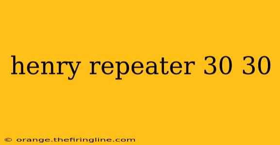 henry repeater 30 30