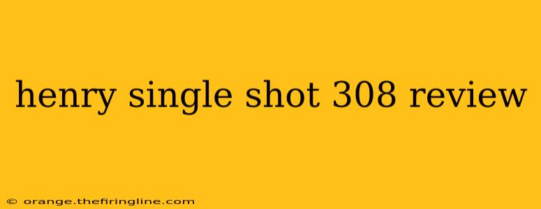 henry single shot 308 review