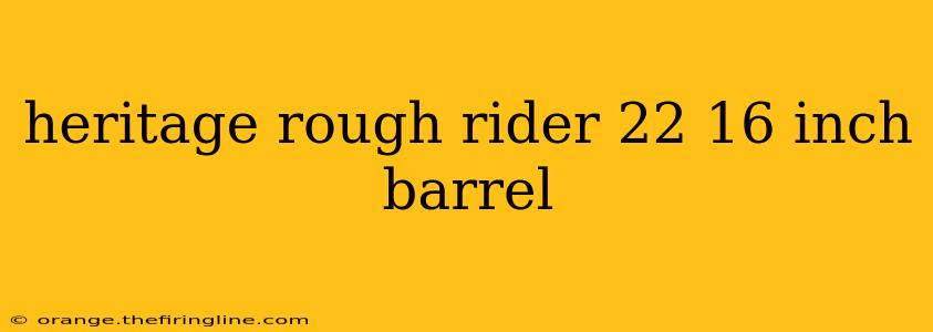 heritage rough rider 22 16 inch barrel