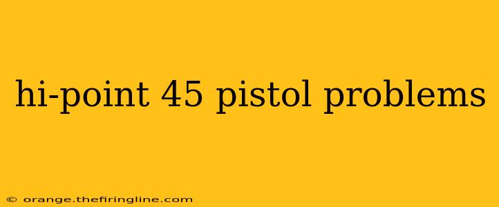 hi-point 45 pistol problems