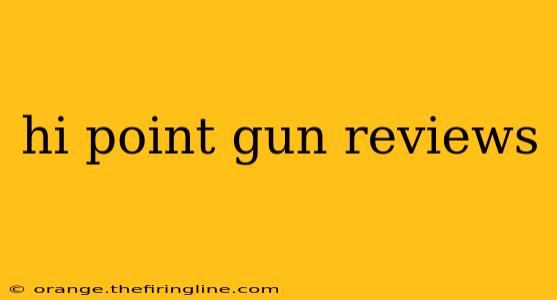 hi point gun reviews