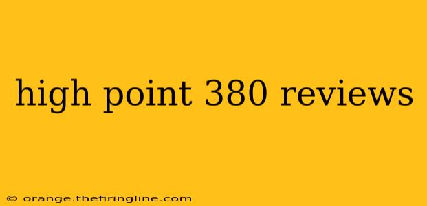 high point 380 reviews