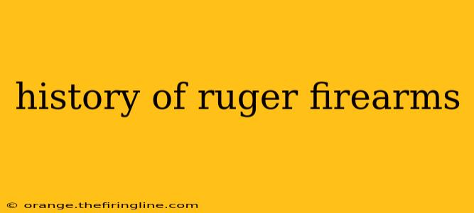 history of ruger firearms