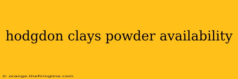 hodgdon clays powder availability