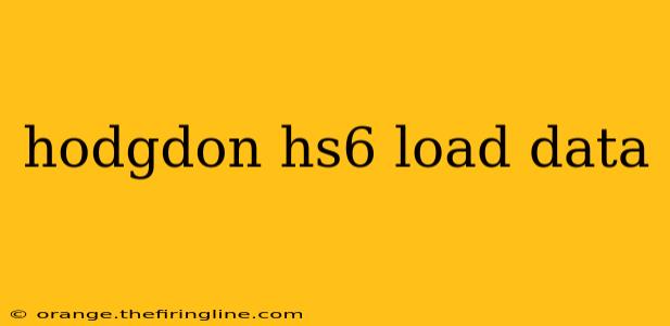 hodgdon hs6 load data