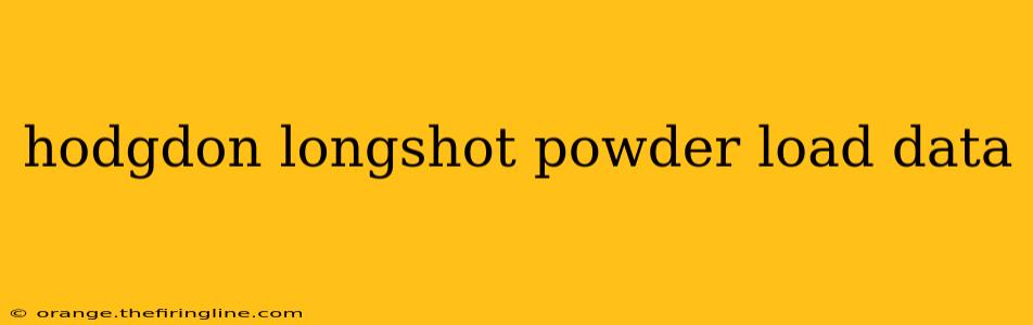 hodgdon longshot powder load data