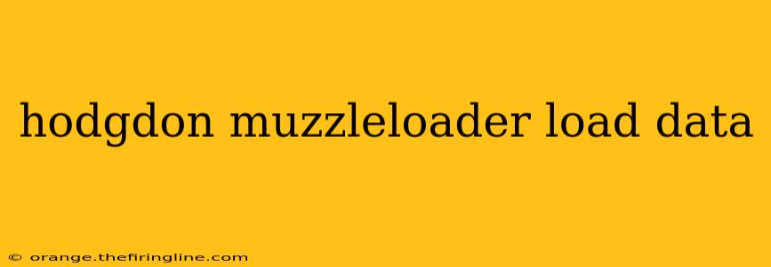 hodgdon muzzleloader load data