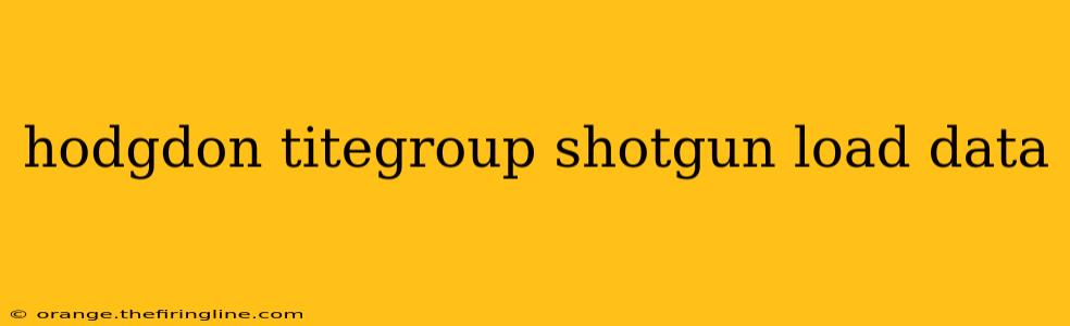 hodgdon titegroup shotgun load data