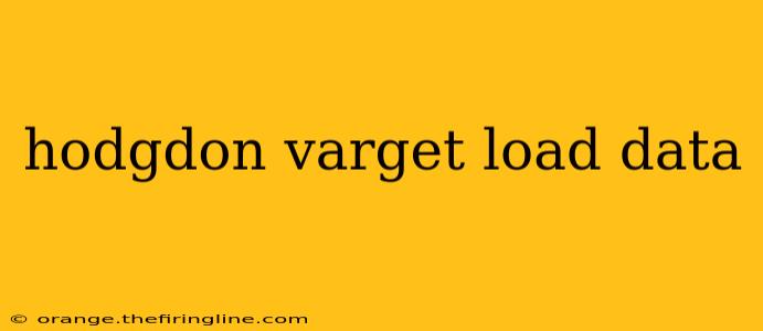 hodgdon varget load data