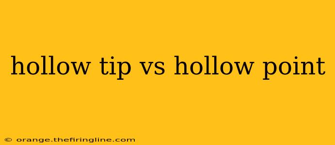 hollow tip vs hollow point