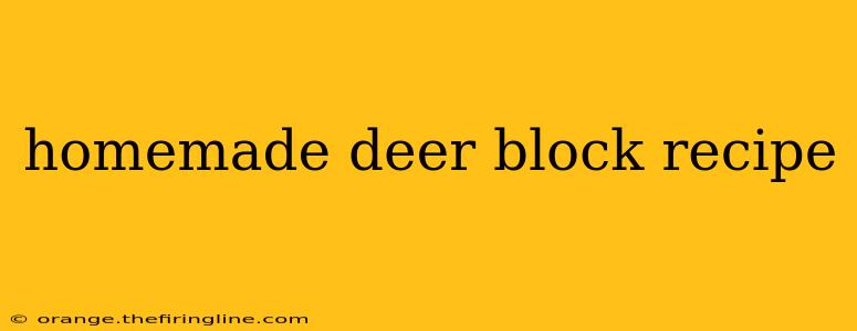 homemade deer block recipe