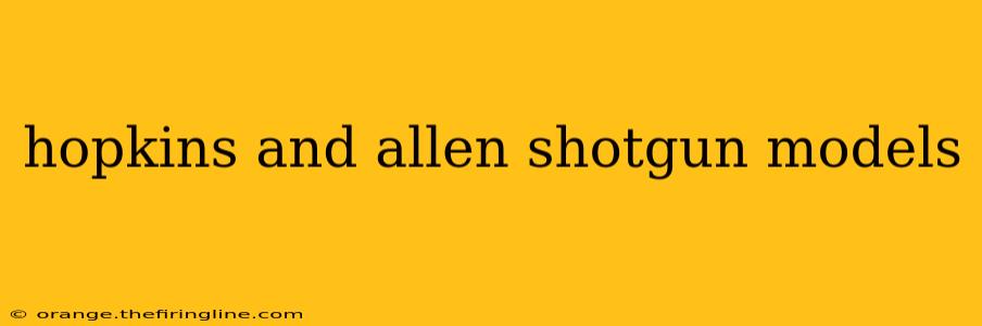 hopkins and allen shotgun models