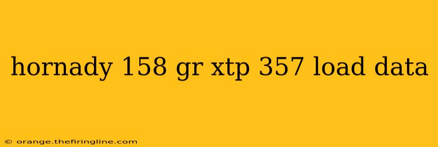 hornady 158 gr xtp 357 load data