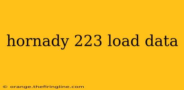 hornady 223 load data