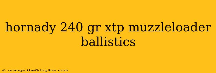 hornady 240 gr xtp muzzleloader ballistics