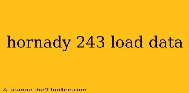 hornady 243 load data