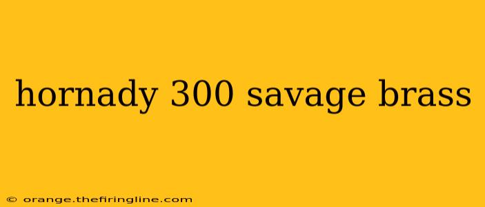 hornady 300 savage brass