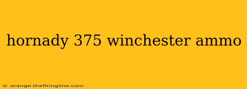 hornady 375 winchester ammo